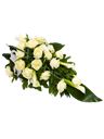 Composizione funebre di fiori bianchi